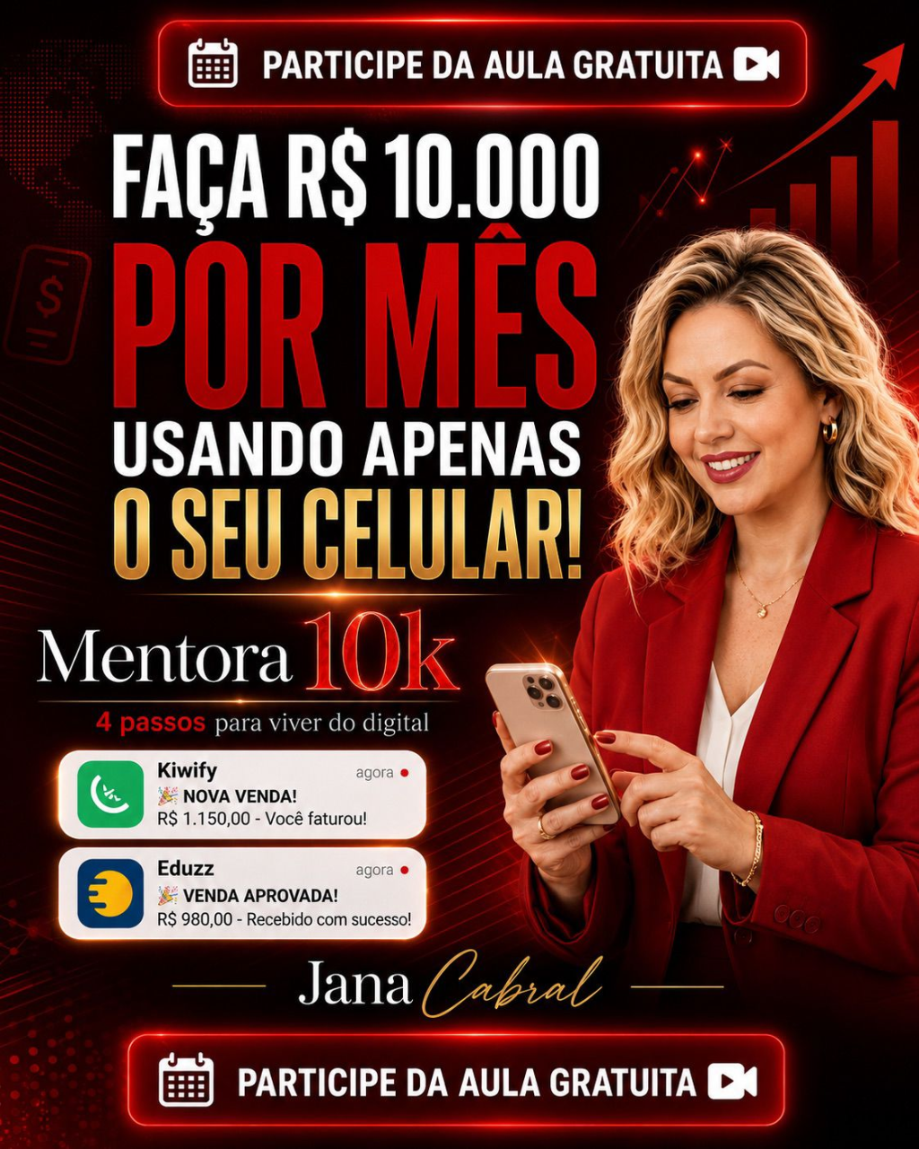Mentora 10K Jana Cabral Aula gratuita 07/07 19h19